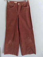 Anthropologie Pilcro The Gwen Wide Leg Corduroy Pants Jeans Rose Pink 27 New