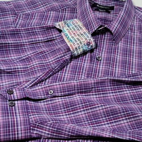 Bugatchi Mens Sz L Classic Fit Button Shirt Motivate Words Flip Cuff Colorful - Picture 5 of 16
