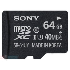Sony High Performance 64GB High Speed MicroSDXC Class 10 UHS-I Flash Memory Card