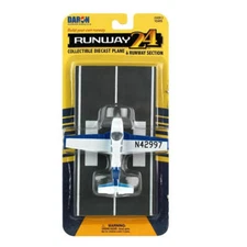 Daron Runway24 Diecast Metal Toy with Runway Section - Beechcraft Bonanza
