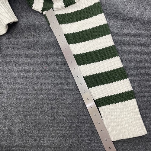 Ann Taylor Weekend Green and Cream Striped V-Neck Sweater Size XL - Picture 10 of 12