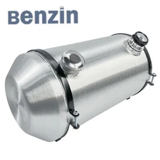 Universal 12x24'' 11 5/8 Gallon 1/4 NPT Spun Aluminum Gas Tank Fuel Tank W/Gauge