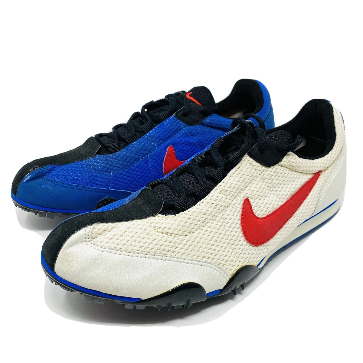 Red white and outlet blue track spikes