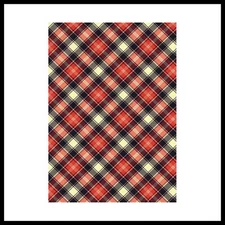 Rice Paper for Decoupage Self-Adhesive 11.02x15.15" Plaid Pattern Sticky Paper
