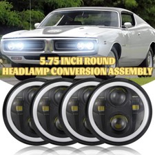 4pcs For 1967-74 Dodge Charger 4x 5.75 Led Headlights High-low Drl Lamp