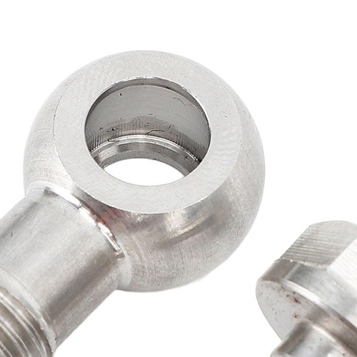 Stainless Steel M8x1.0 Banjo Bolt Kit to AN4 High-Pressure Connector w/ Seals - Foto 9 di 9