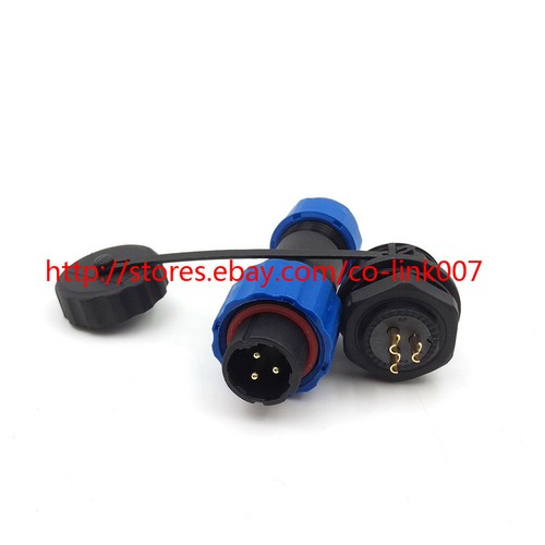 SD16 3pin Waterproof Connectors,IP68 Electrical Power LED Bulkhead Connector Kit - Picture 3 of 7