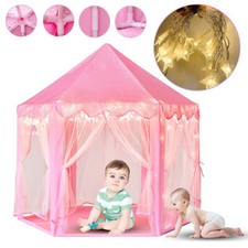 Kids Play Tent Princess Tent Indoor Girls Game Toys Playhouse Star Lights USA
