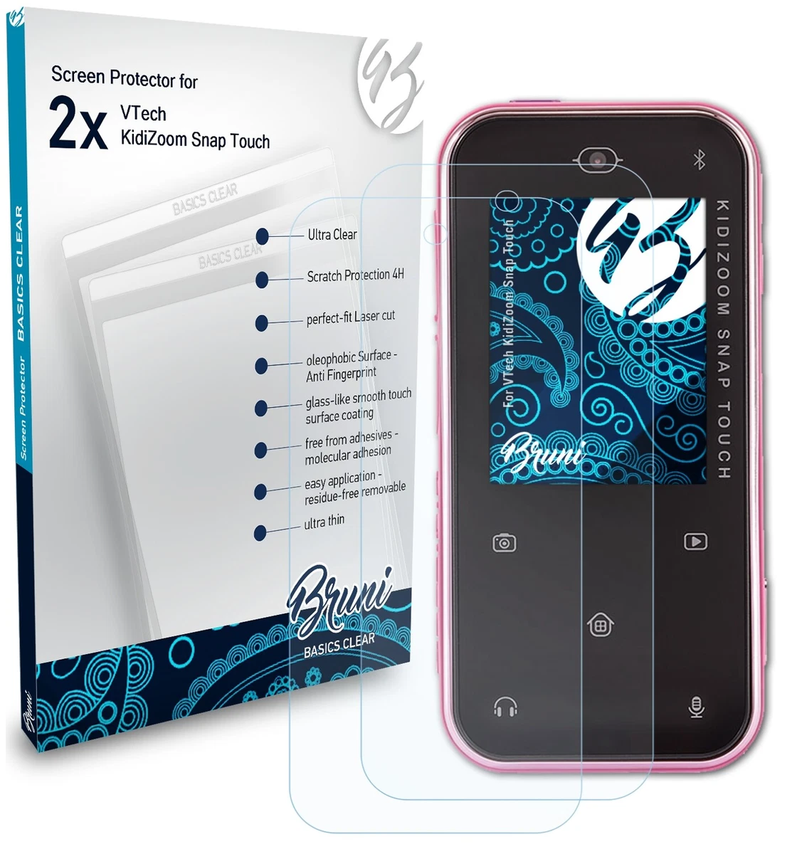 Bruni 2x Protective Film for VTech KidiZoom Snap Touch Screen Protector