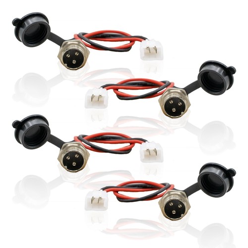 4) 12V 24V 36V 3 PRONG CHARGER PORT JACK DIY FOR ELECTRIC BIKE SCOOTER