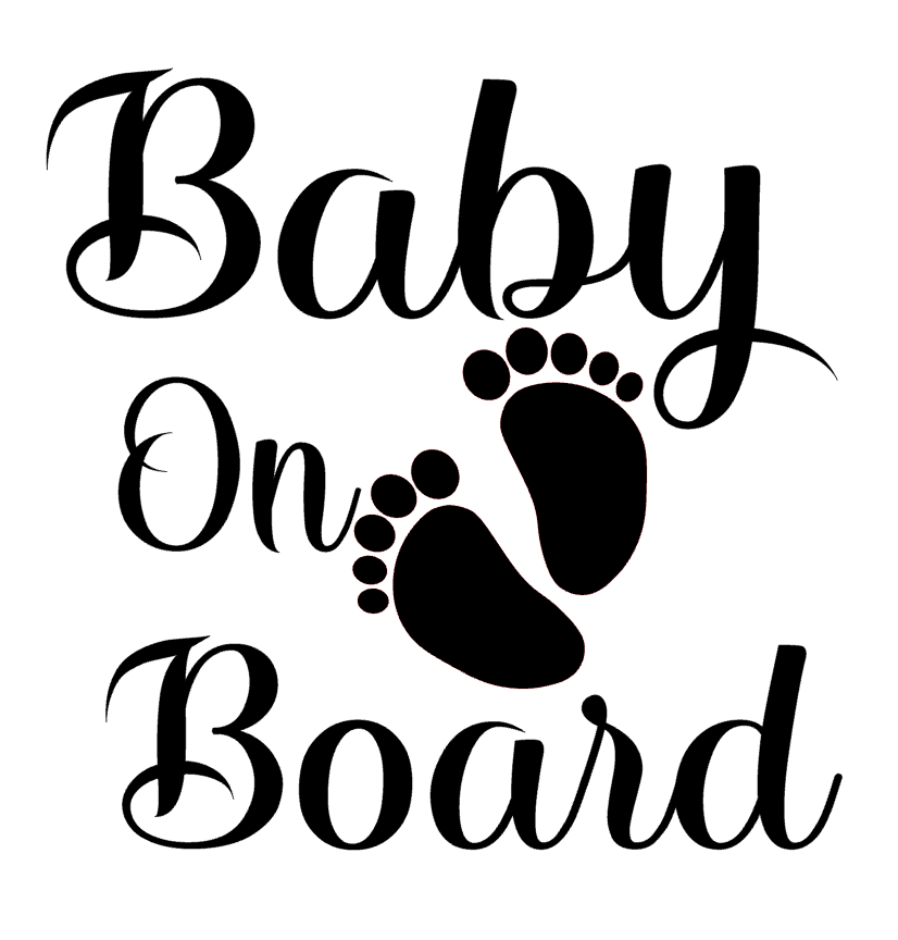 Baby On Board Vinyl Decal Sticker For Home Cup Mug Glass Car Wall a3548