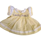 Vtg 1985 COLECO/CABBAGE PATCH Sunny Yellow Dress Embroidered Flowers ❤️