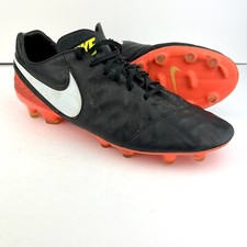 Nike Tiempo Legacy II 2 FG Soccer Cleats Black White Orange 819218-018 Size  7 for sale online | eBay