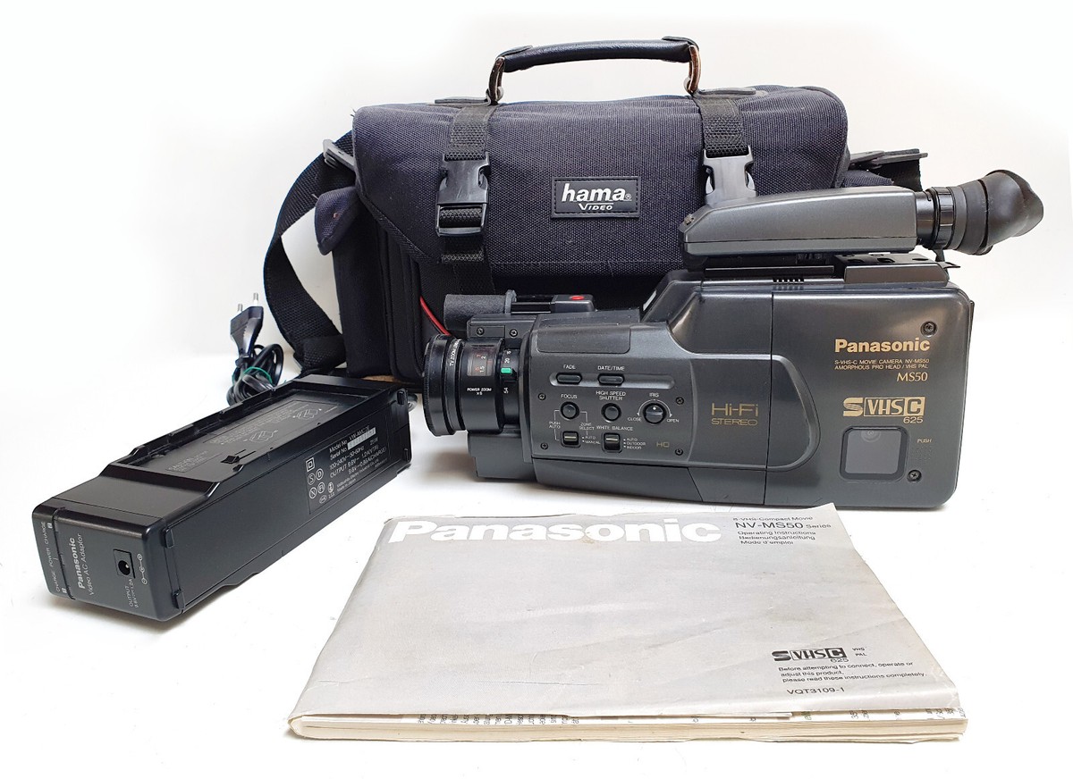 Panasonic NV-MS50 VHS C 625 VW-AMC2E Vintage Video Kamera