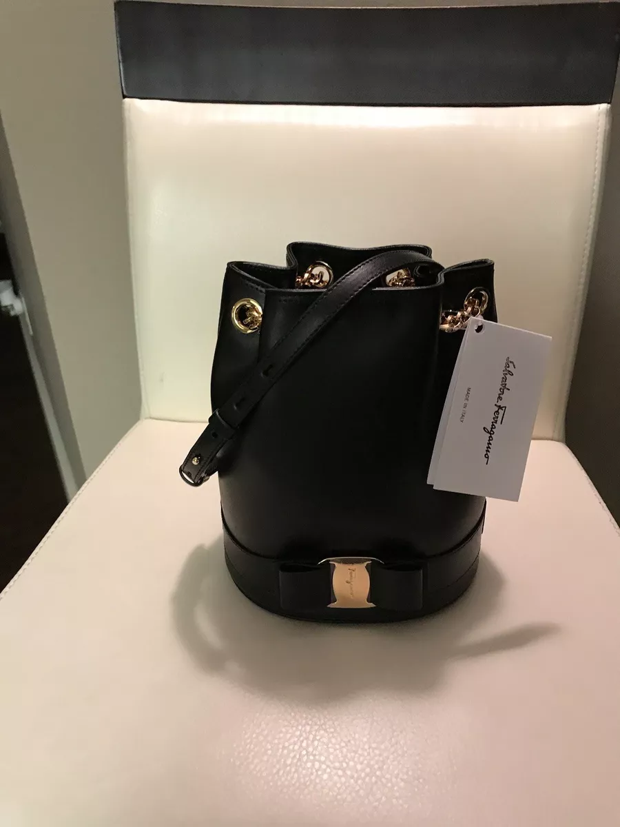 Salvatore Ferragamo Drawstring Bucket Bag - Free Shipping