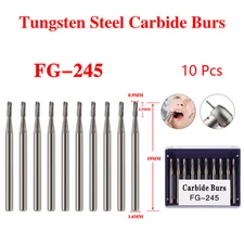 Dental FG 245 Friction Grip Burs Pear Shaped High Speed Tungsten Steel Bur Drill