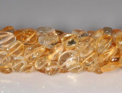 CUENTAS SUELTAS PEPITA DE GUIJARROS DE CITRINO DE 8-9 MM 15,5" - Imagen 4 de 4