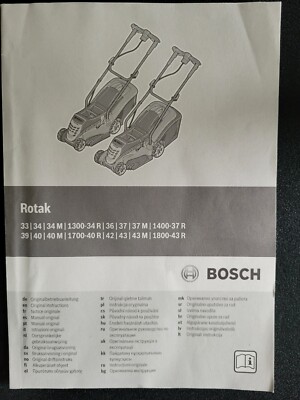 Bosch Rotak Betriebsanleitung / manual - 30 different languages