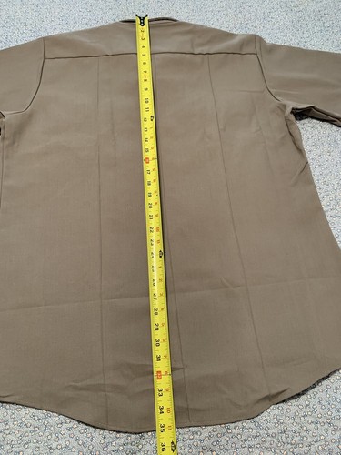 NEW Flying Cross Taupe S/Sleeve Uniform Shirt Poly Blend XL F1 95R6651 - Picture 20 of 20