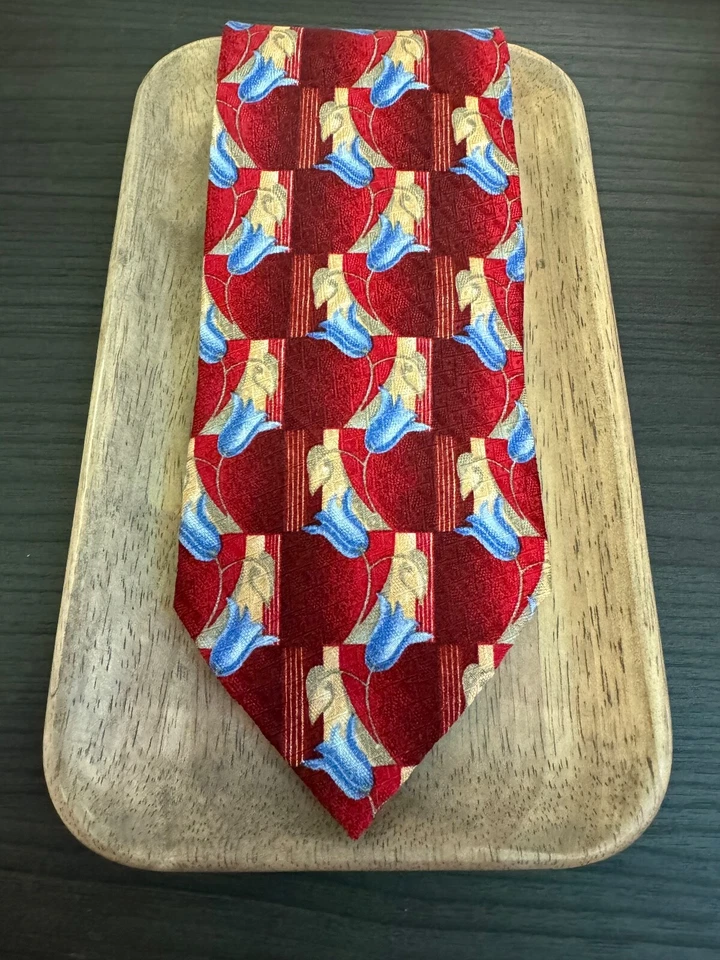 Corbata Floral Mara by Countess Mara Vintage Rojo Azul Foto 2 de 2