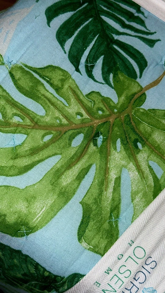 🏝️ Sigrid Olsen 热带全女王棉被子 | Lofty Fill | Palm Fronds — 第 3/4 张图片