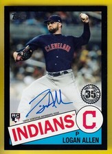2020 Topps 1985 Autograph 85A-LA Logan Allen RC Black Rookie Auto 103/199