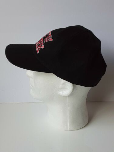 Vtg NY New York Red Letters Strap back Black Hat Cap - Picture 4 of 6