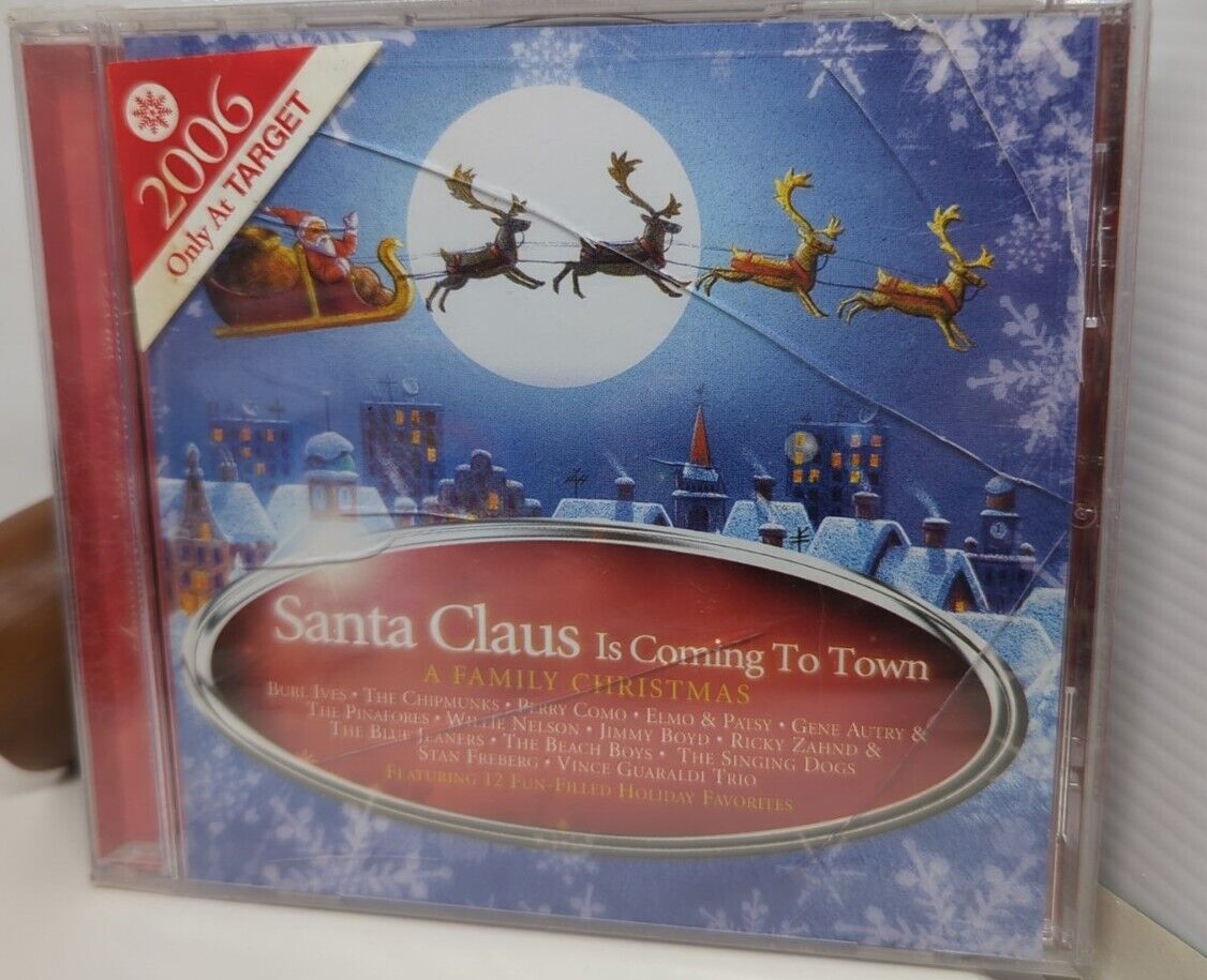 Santa Claus Is Coming to Town CD Favorite Christmas Xmas Case Has Crack 