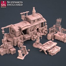 3D Printed STL Miniatures Blacksmith Weapon Store Set 28mm - 32mm War Gaming D D
