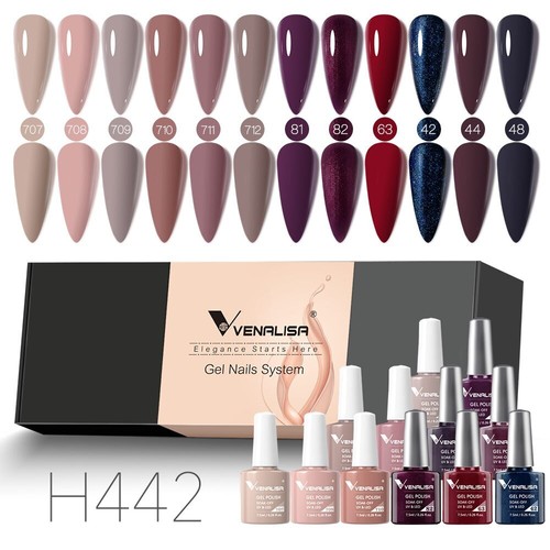 7.5ml 6/12Pcs/Set Gel Nail Polish Set Kit UV LED Nail Art Gel Jelly Varnish Gel - Picture 40 of 56