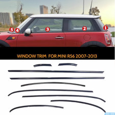 For Mini Cooper R56 2-door 07-13 Car Window Sill Molding Strip Cover Trim Black