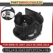 HVAC Blower Motor Fan Assembly with Resistor & Wheel for BMW X6 X5 E70 E71 E72