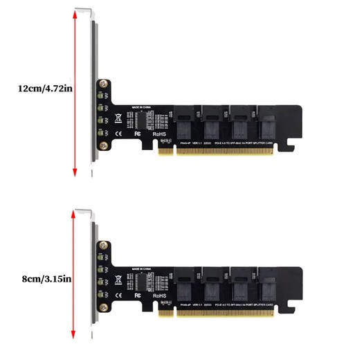 1PC Multi-Port PCIe 4.0 Expansion Card 4*U.2 NVMe PCI-E X4/8/16 to SFF-8643 - Photo 12/13