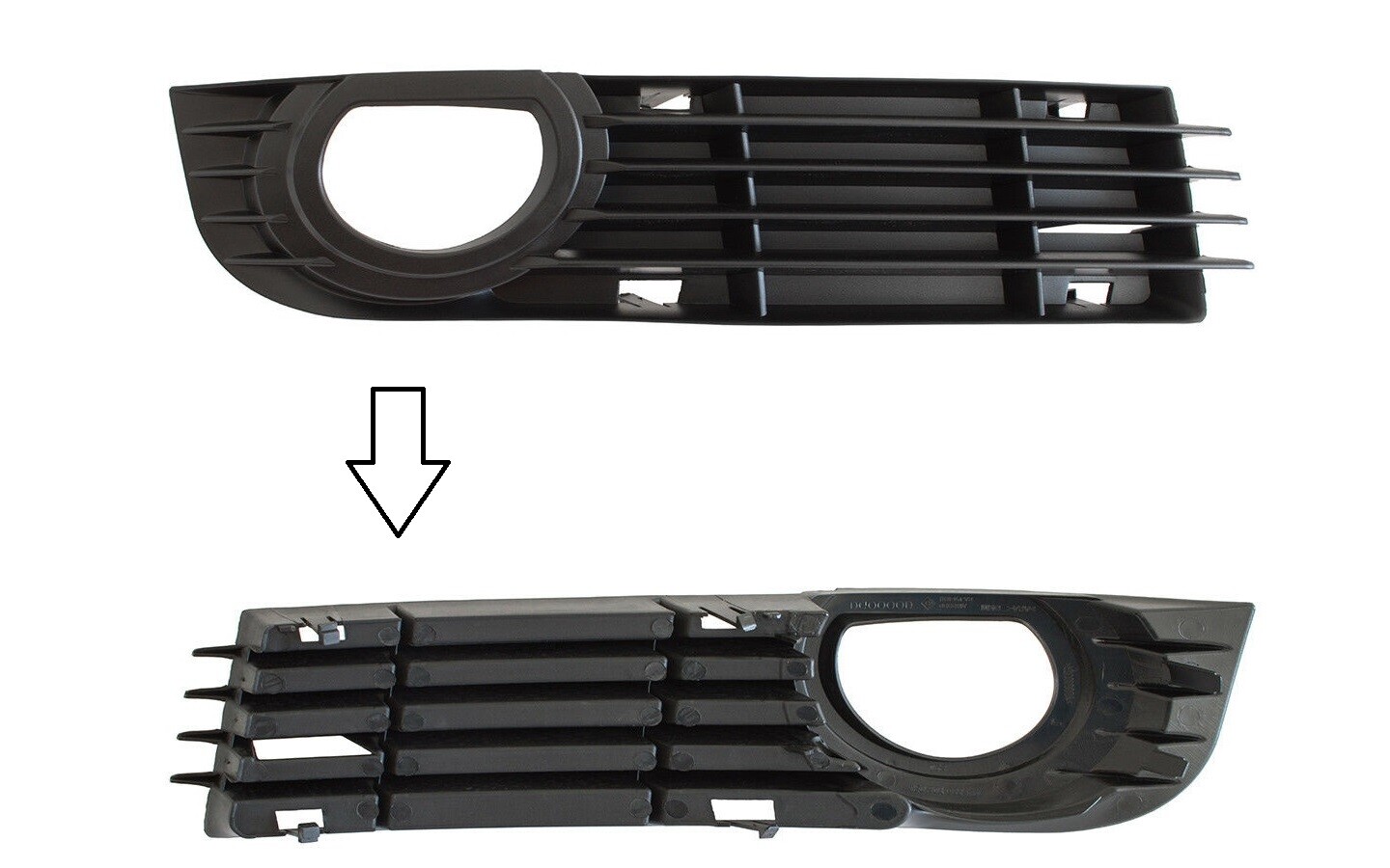 Grille pare-chocs Audi A8 D3 avant droit pour réparer une calandre cassée