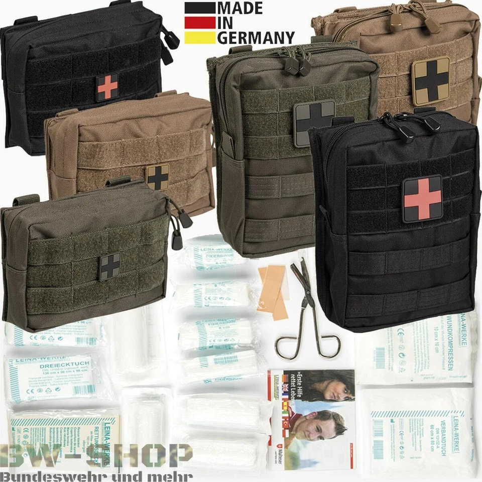 MILITÄR ERSTE HILFE MEDIKIT ARMY FIRST AID SET LEINA PRO 25-TLG. / 43-TLG. MOLLE