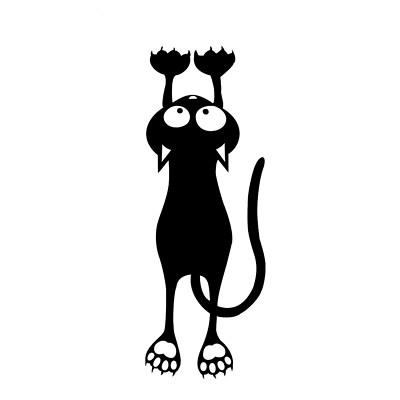 2 Pezzi Adesivo Gatto 3D Adesivo Gatto Bianco per Parete