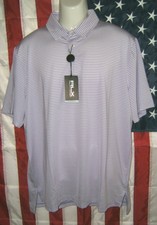 RLX Ralph Lauren  UV Protection Golfer Poloshirt Weiß Purple Streifen Gr. XL NEU