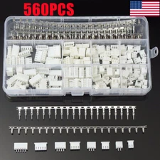 560Pcs 2-5Pin JST-XH 2.54mm Wire Male Female Housing Connector Bare Terminal Kit