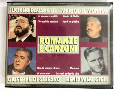 PAVAROTTI DEL MONACO DI STEFANO GIGLI - ROMANZE E CANZONI  2 MUSICASSETTE NUOVO 
