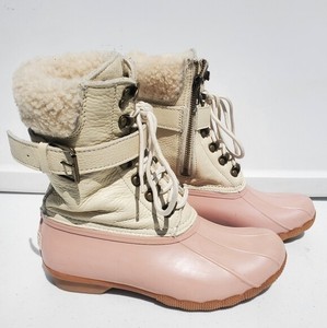 sperry shearwater faux shearling waterproof duck boot