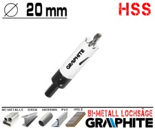 HSS Bi-Metall Lochsäge Ø 20 mm Metall Bohrkrone Dosen Fräser Loch Bohrer -PROFI-