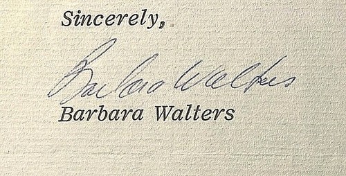 LETTERA FIRMATA JOHN F. KENNEDY CONTENT BARBARA WALTERS 1973 ALL'AUTORE JIM BISHOP! - Foto 3 di 8
