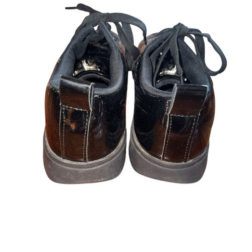 Phillip Plein Black Lion Head Patent Leather Low Top Shoes LACE UP MENS Sz 10.5 - Picture 5 of 8