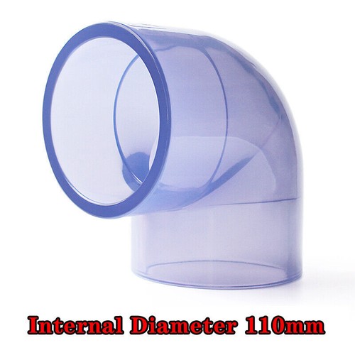 Clear PVC Elbow Pipe Fittings 20mm-110mm Aquarium Fish Tank Pond Solvent Weld - Picture 11 of 11