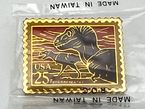 USPS (Jonathan Gray) Tyrannosaurus Rex Dinosaur Enamel Metal Lapel / Hat Pin - Picture 2 of 4