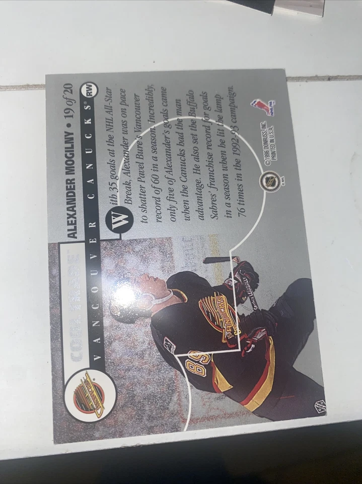 Alexander Mogilny 1995-96 Donruss Elite Cool Trade Version #19 of 20 - Image 2 of 2