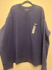 All in motion men’s heavy waffle crewneck shirt, XL, blue NWT