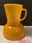 2/ VTG. FIRE KING ORANGE  Oven Proof CHILI 5” Bowl +D Handle  Mug Anchor Hocking