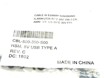ハネウェル CBL-500-300-S00 HSM 【11本セット】 Honeywell CBL-500-300-S00 USB Cable (9.8') CBL-500-300-S00 B&H