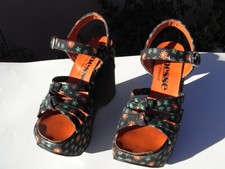 Vintage " Jeunesse France Plateau Damen High Heels 70er Sandalette Gr.35/36 Girl